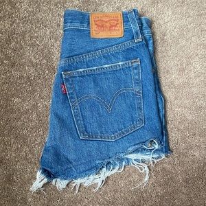 Levi’s 501 High Rise Denim Shorts